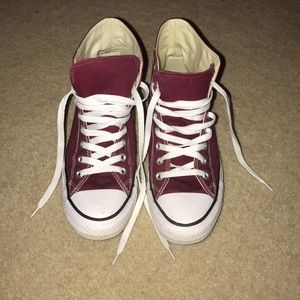 Maroon High Top Converse